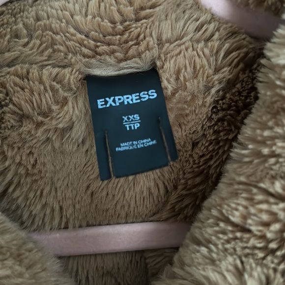 Express Reversible Vegan Leather & Faux Fur Puffer Coat - XXS - Picture 7 of 16